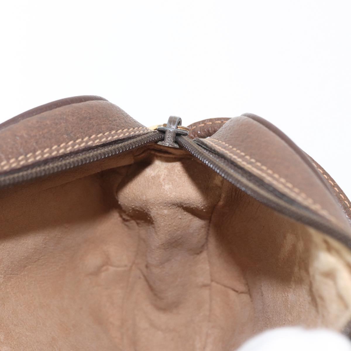 GUCCI GG Supreme Web Sherry Line Bag PVC Beige Gold 156 02 066 Auth 143665