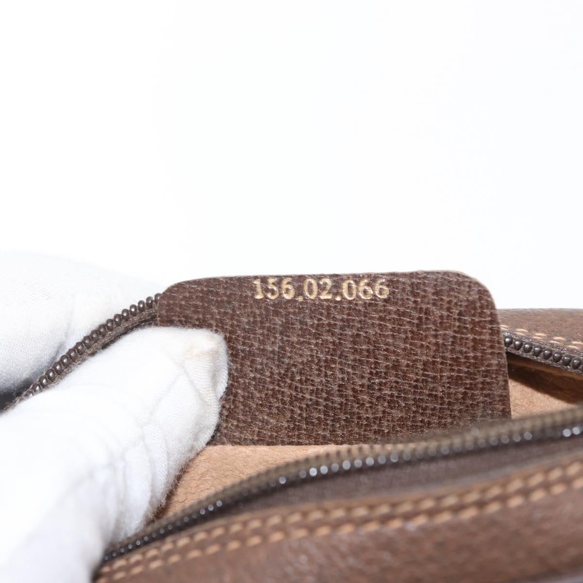 GUCCI GG Supreme Web Sherry Line Bag PVC Beige Gold 156 02 066 Auth 143665