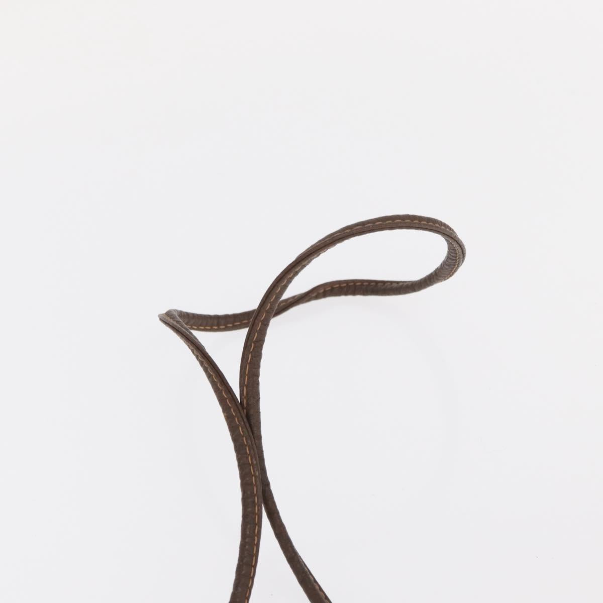 GUCCI GG Supreme Web Sherry Line Bag PVC Beige Gold 156 02 066 Auth 143665