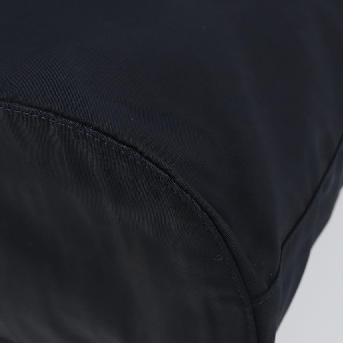 PRADA Shoulder Bag Nylon Navy Gold Auth 143666