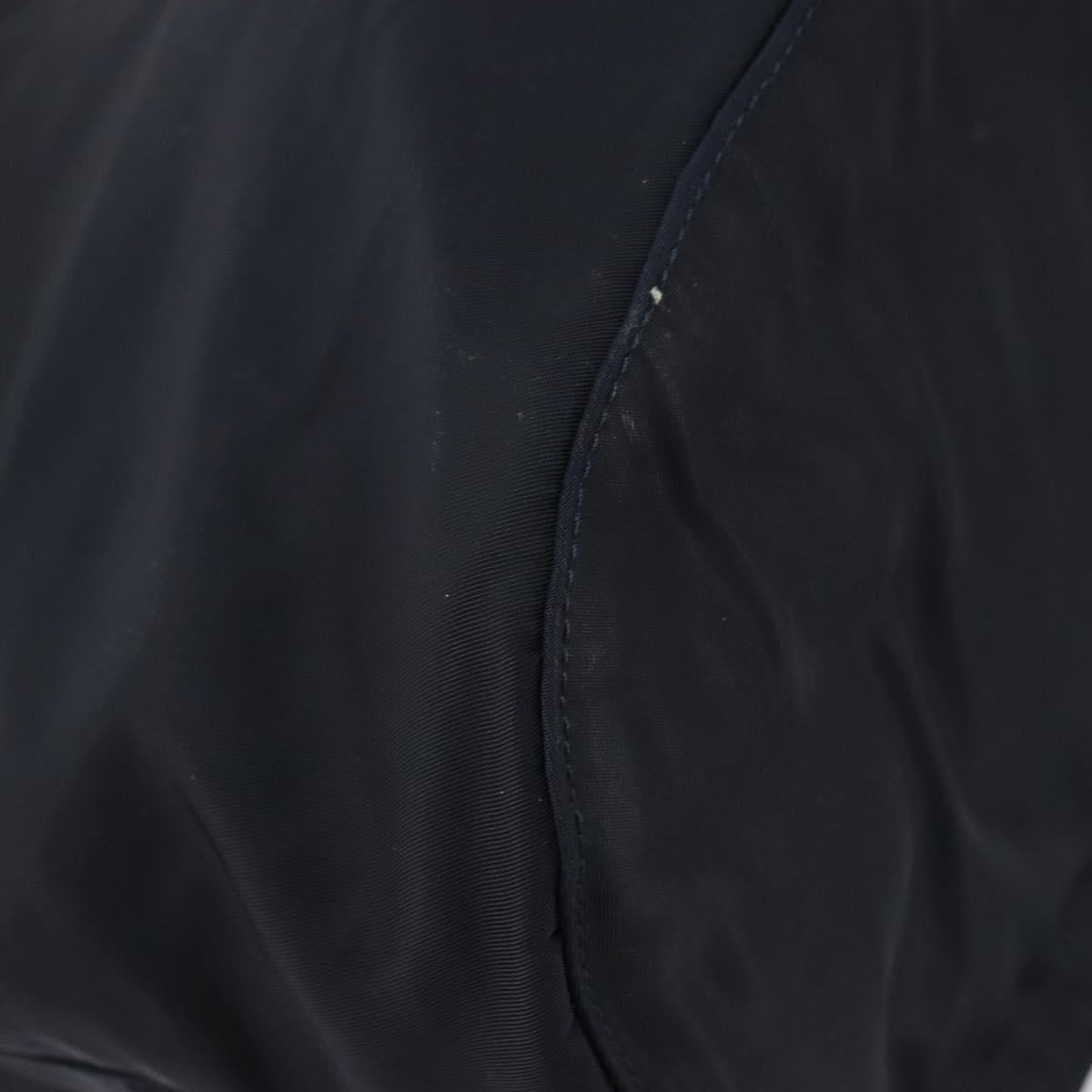 PRADA Shoulder Bag Nylon Navy Gold Auth 143666