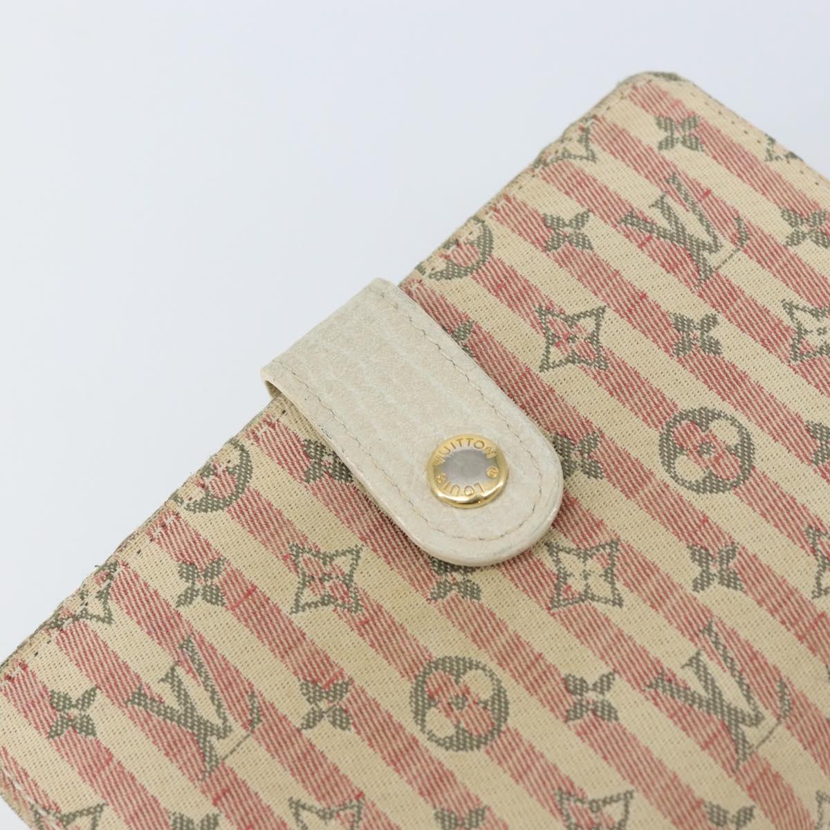 LOUIS VUITTON Mini Lin Croisette Portefeuille Viennois Pink M95658 Auth 143668