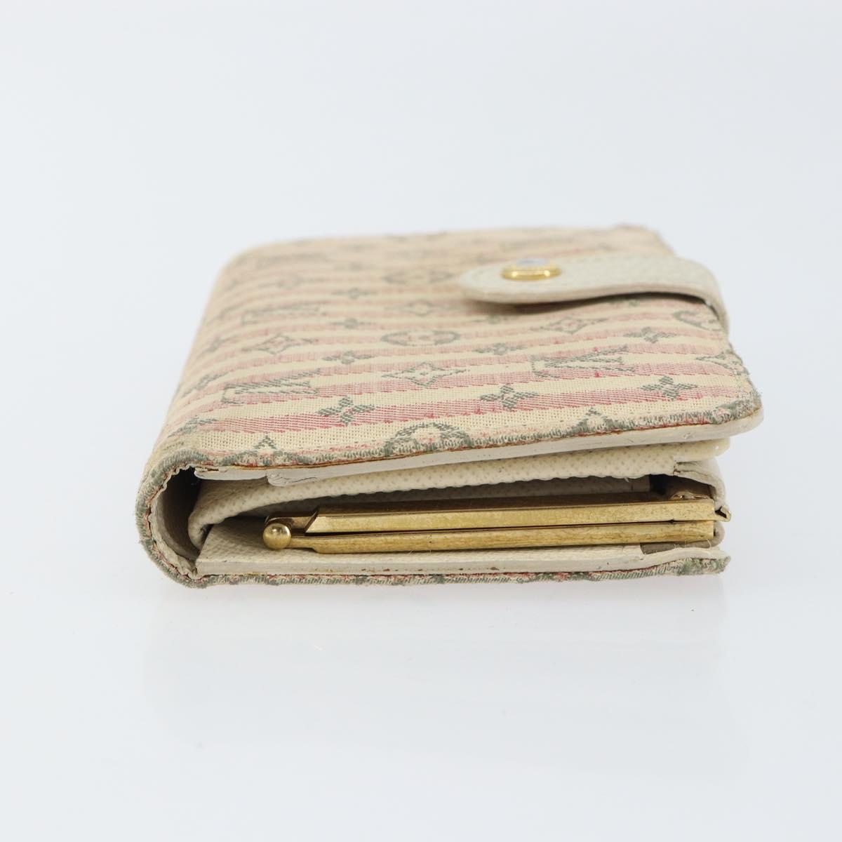 LOUIS VUITTON Mini Lin Croisette Portefeuille Viennois Pink M95658 Auth 143668