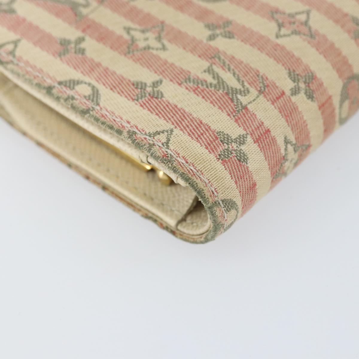 LOUIS VUITTON Mini Lin Croisette Portefeuille Viennois Pink M95658 Auth 143668