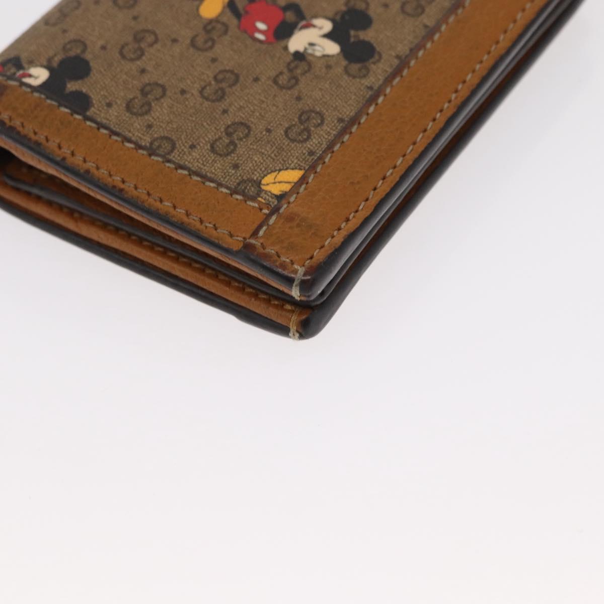 GUCCI Micro GG Supreme Bifold Wallet PVC GUCCIxDisney Beige 602534 Auth 143677