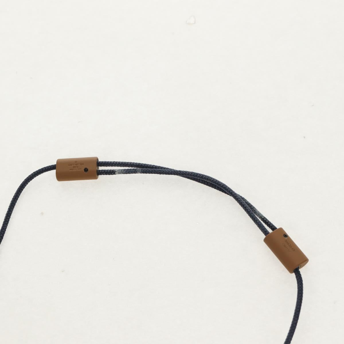 LOUIS VUITTON Collier Charms On The Go Necklace Enamel Navy M63648 Auth 143681M