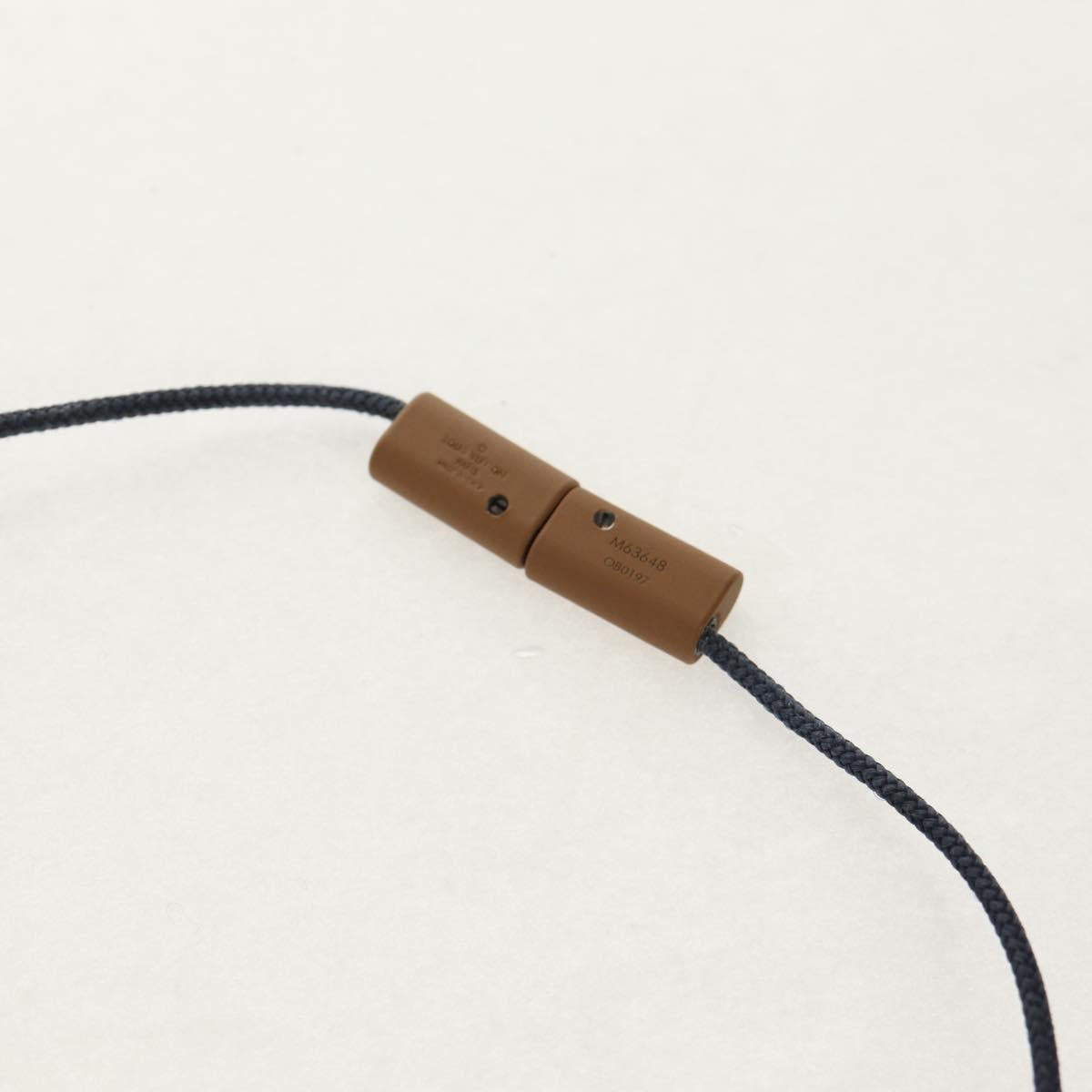 LOUIS VUITTON Collier Charms On The Go Necklace Enamel Navy M63648 Auth 143681M