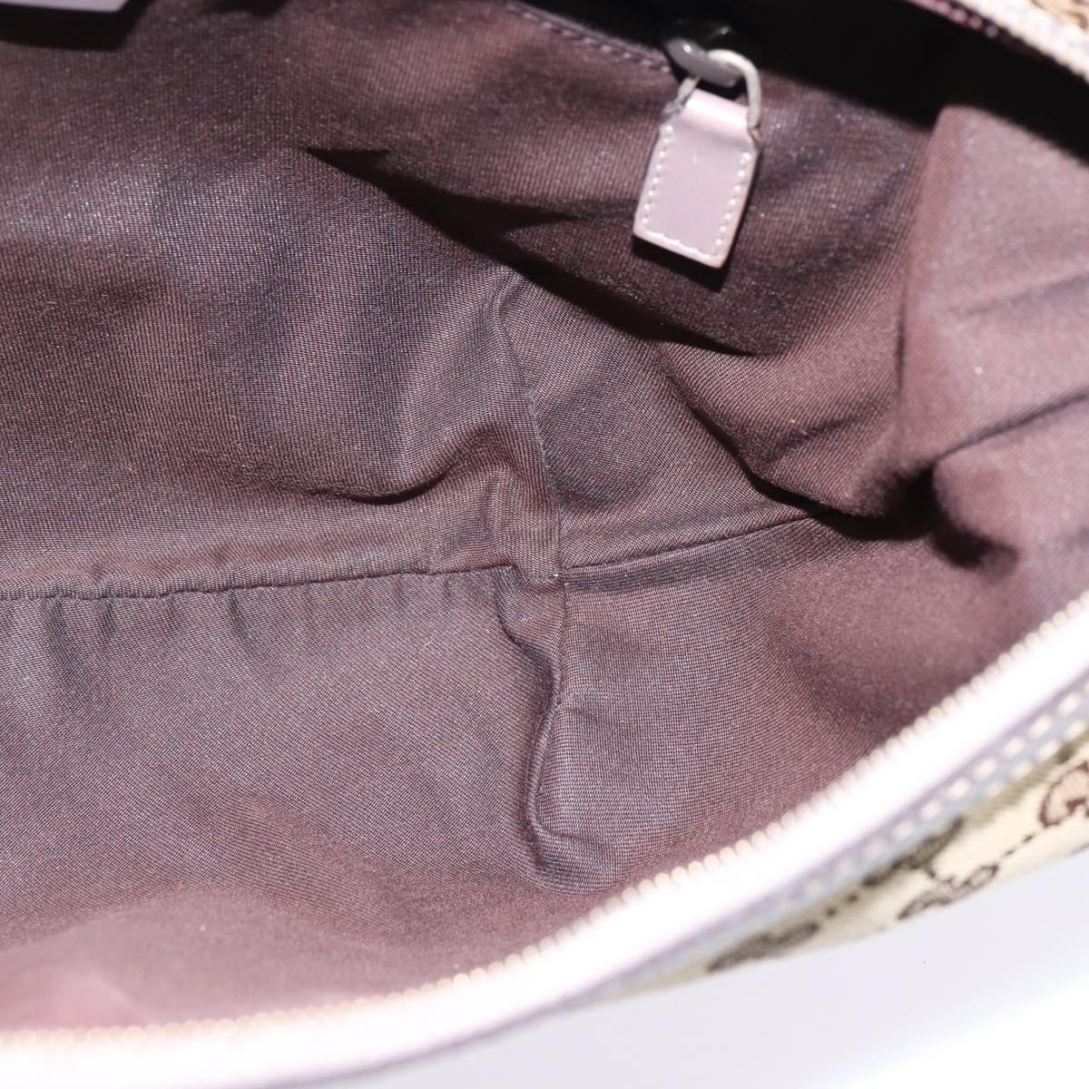 GUCCI GG Canvas Sherry Line Shoulder Bag Beige Gold 181092 Auth 143719