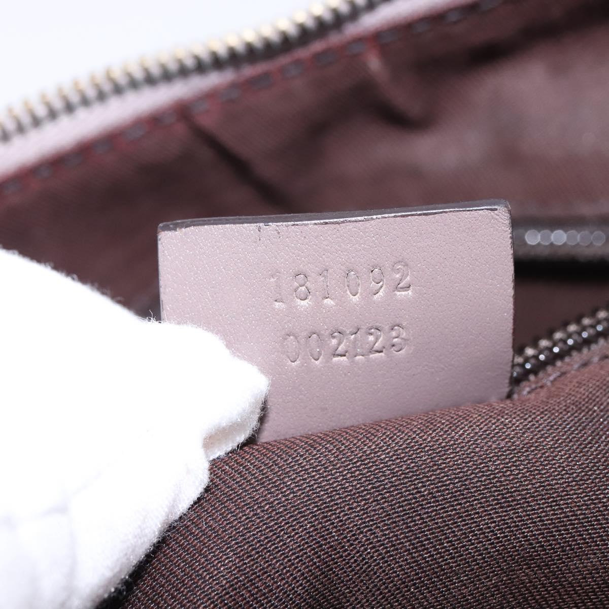 GUCCI GG Canvas Sherry Line Shoulder Bag Beige Gold 181092 Auth 143719