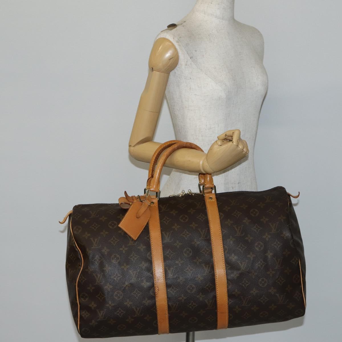 LOUIS VUITTON Monogram Keepall 50 Boston Bag M41426 LV Auth 143733