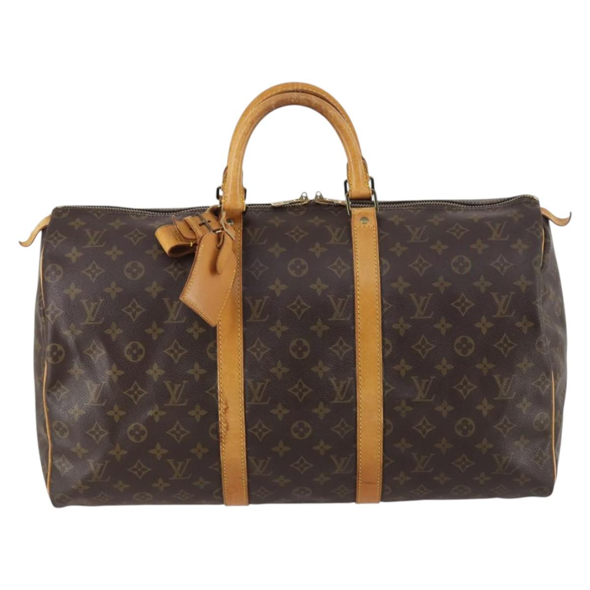 LOUIS VUITTON Monogram Keepall 50 Boston Bag M41426 LV Auth 143733