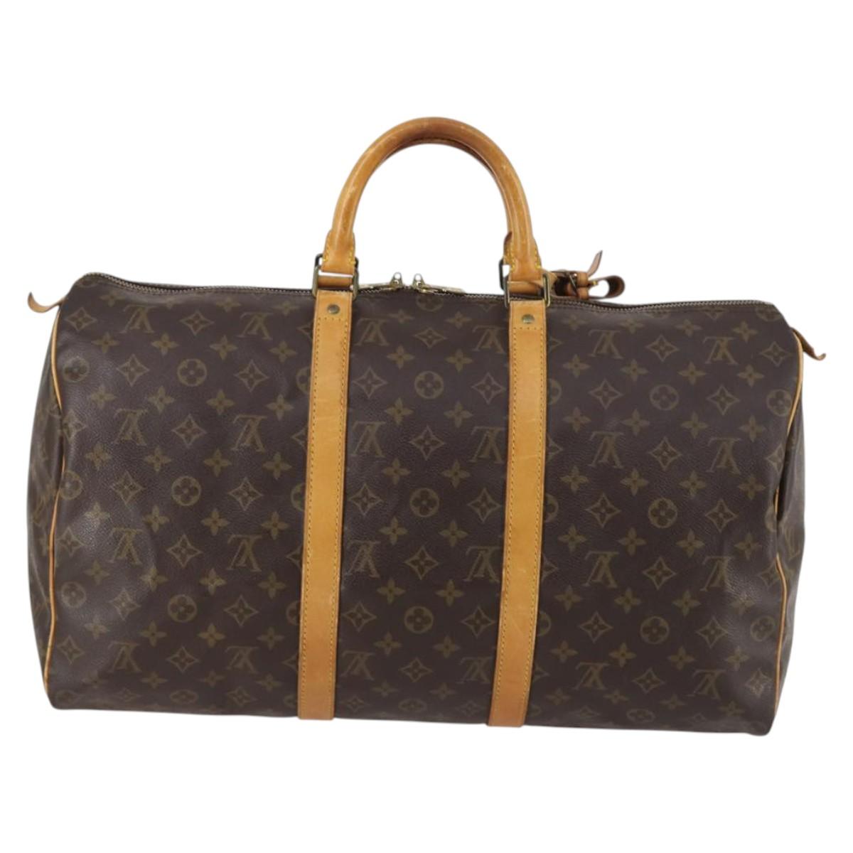 LOUIS VUITTON Monogram Keepall 50 Boston Bag M41426 LV Auth 143733