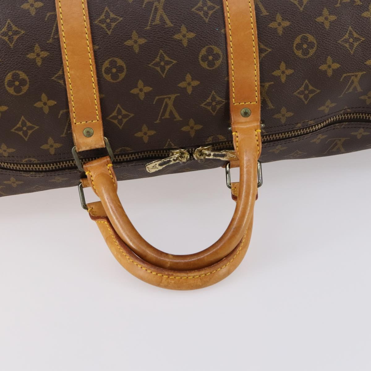 LOUIS VUITTON Monogram Keepall 55 Boston Bag M41424 LV Auth 143734