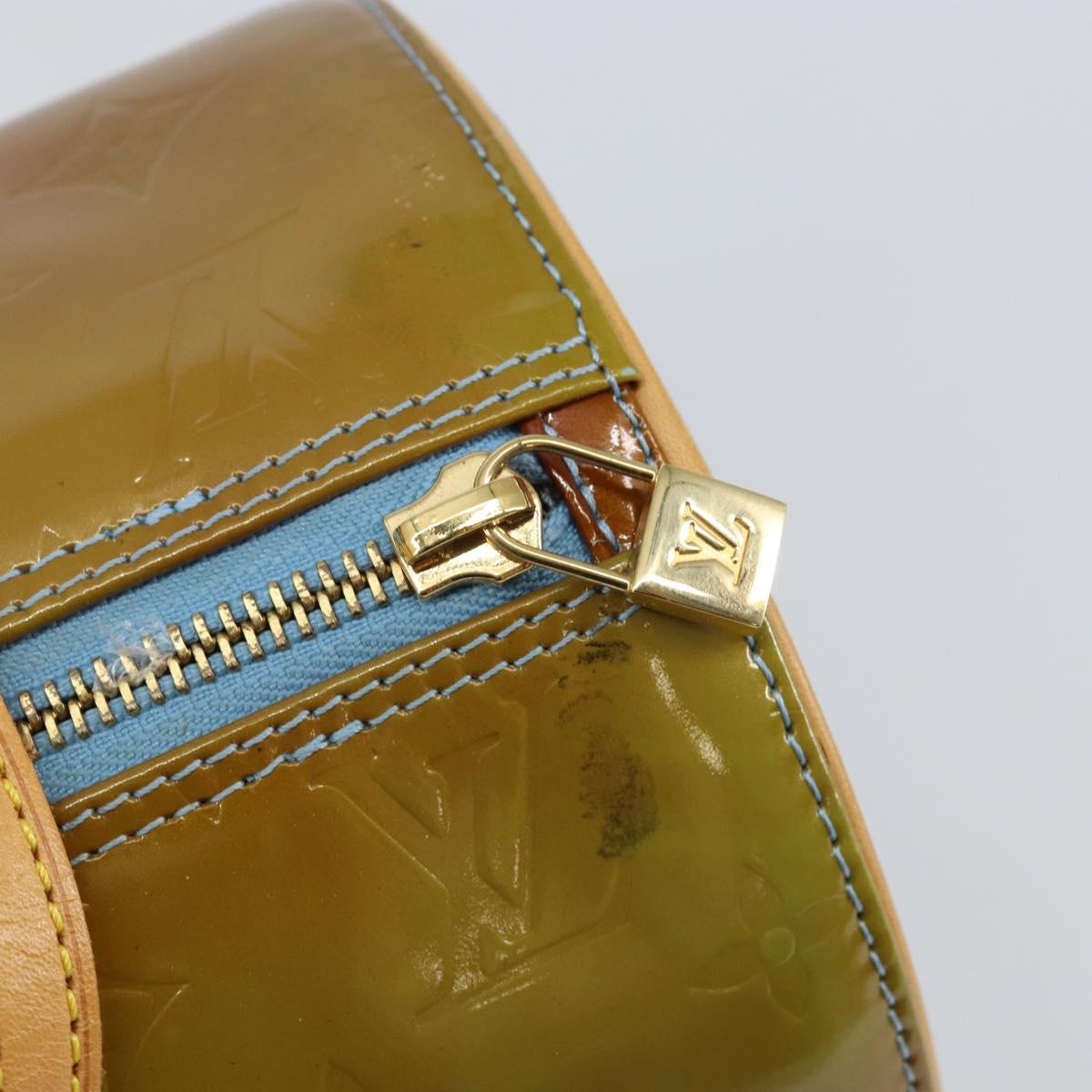 LOUIS VUITTON Monogram Vernis Bedford Hand Bag Baby Blue M91007 LV Auth 143750