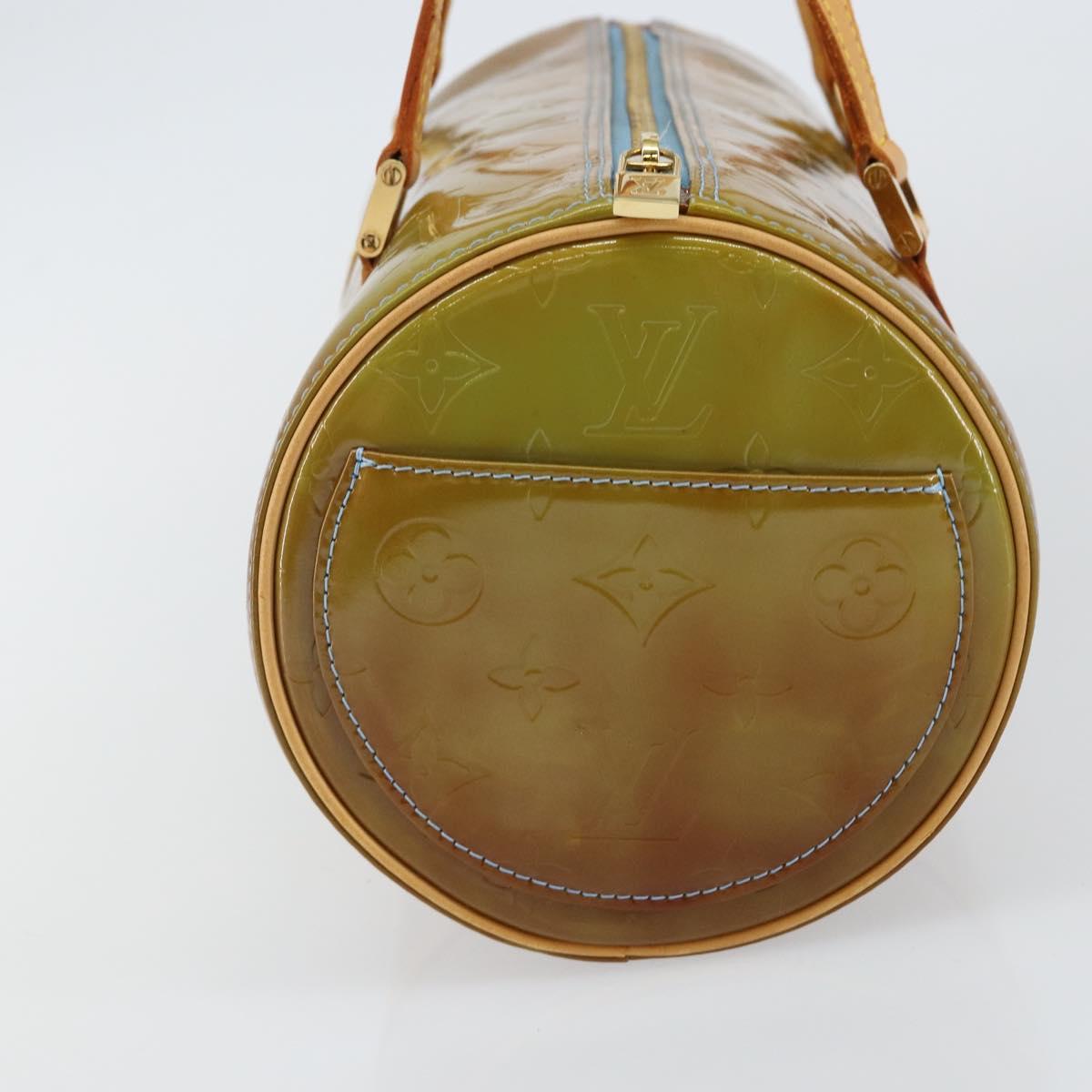 LOUIS VUITTON Monogram Vernis Bedford Hand Bag Baby Blue M91007 LV Auth 143750