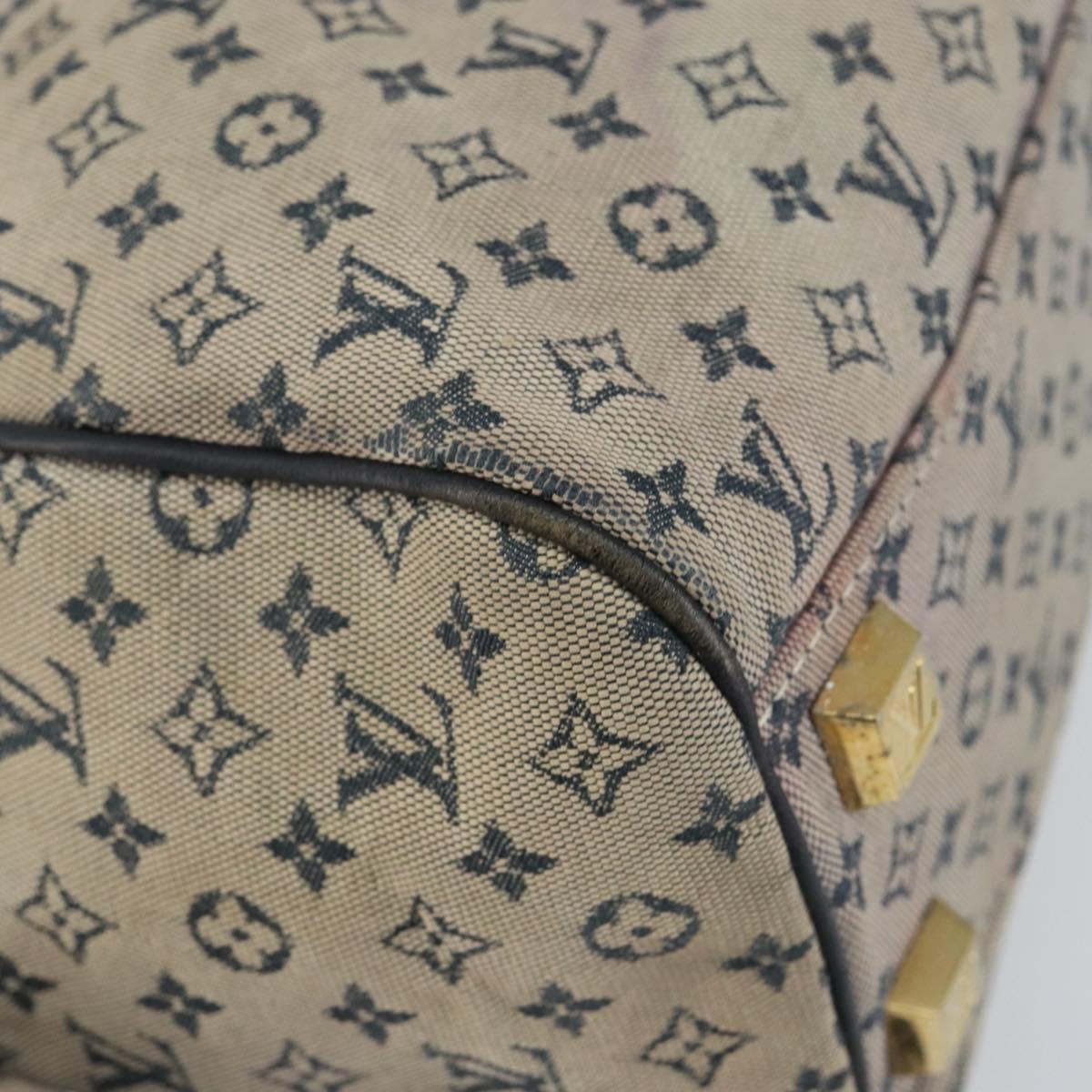 LOUIS VUITTON Monogram Mini Josephine PM Hand Bag Blue M92049 LV Auth 143753