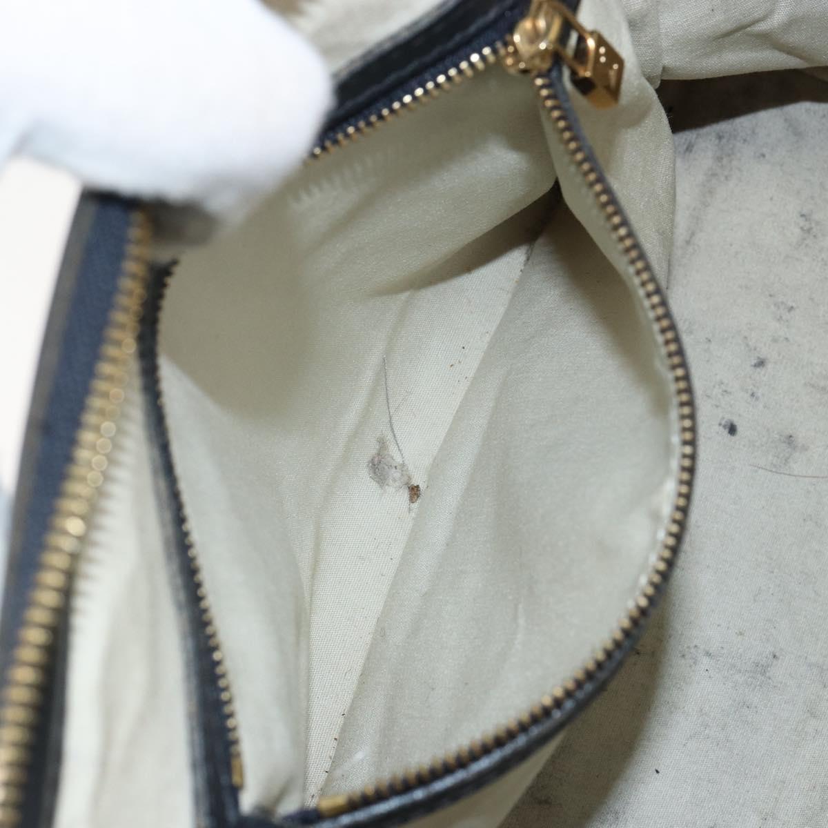 LOUIS VUITTON Monogram Mini Josephine PM Hand Bag Blue M92049 LV Auth 143753