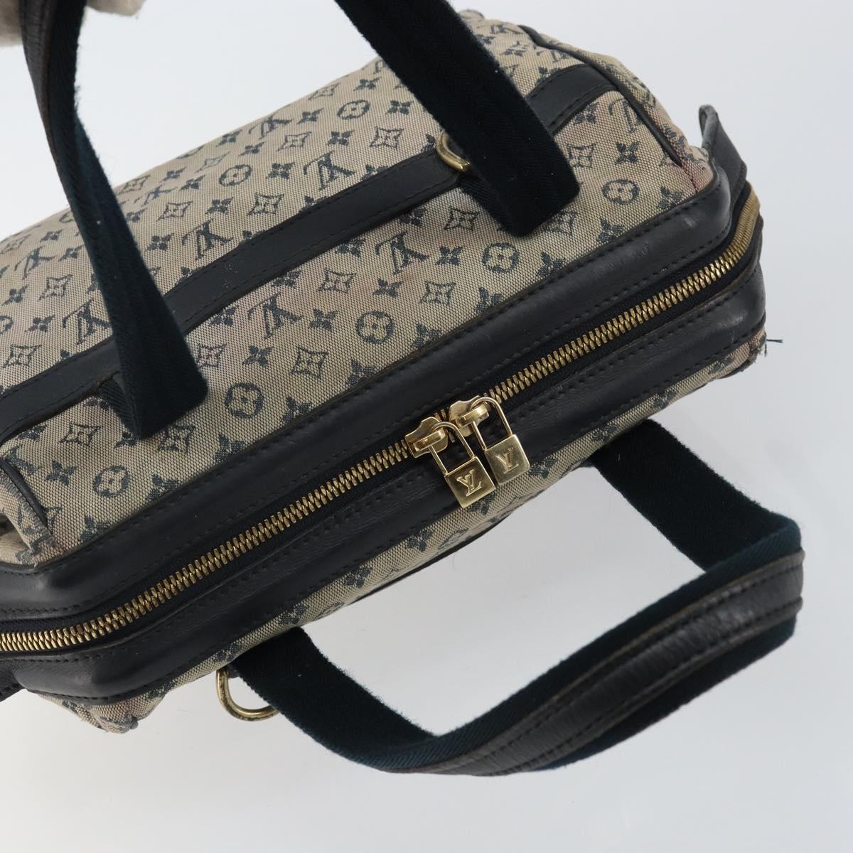 LOUIS VUITTON Monogram Mini Josephine PM Hand Bag Blue M92049 LV Auth 143753