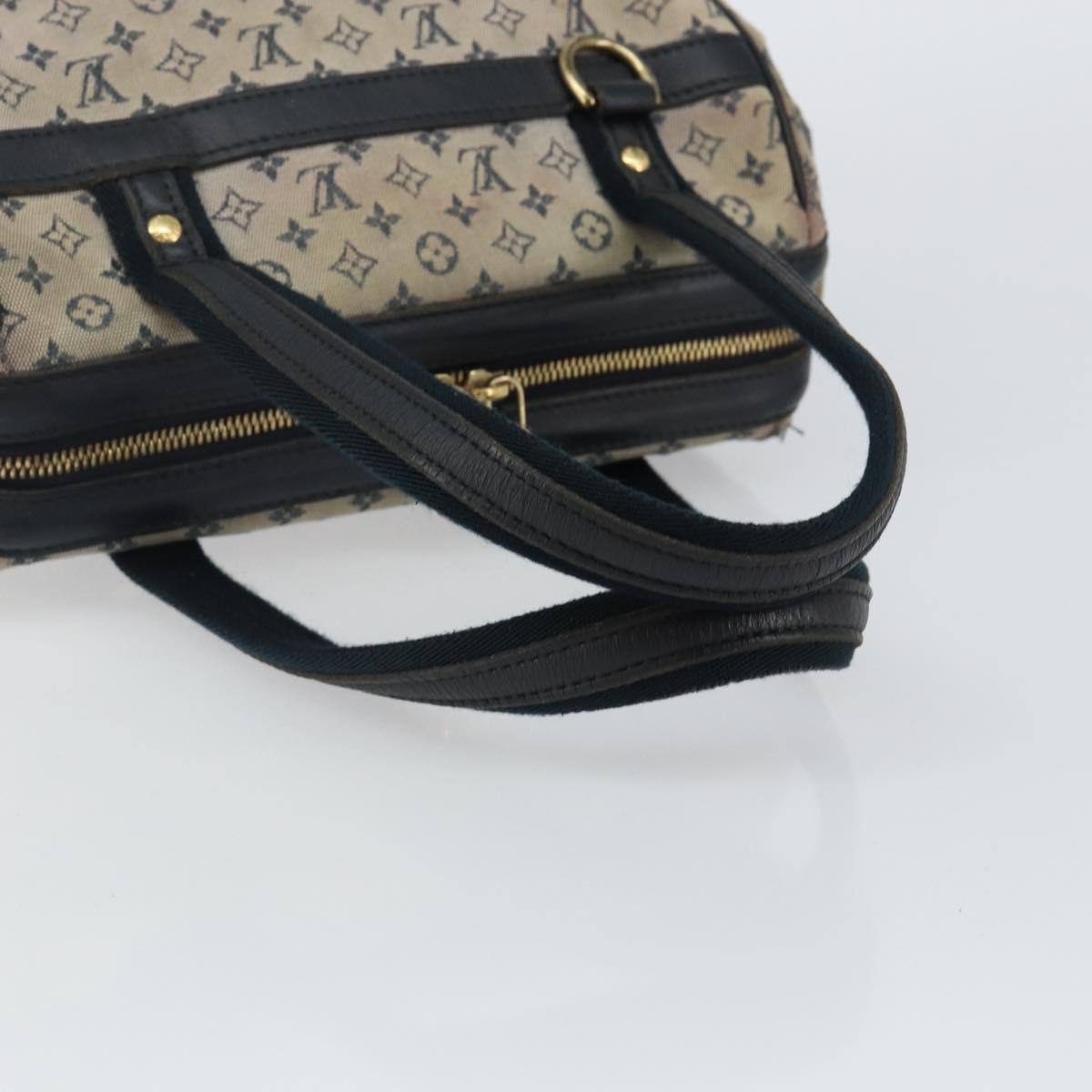 LOUIS VUITTON Monogram Mini Josephine PM Hand Bag Blue M92049 LV Auth 143753