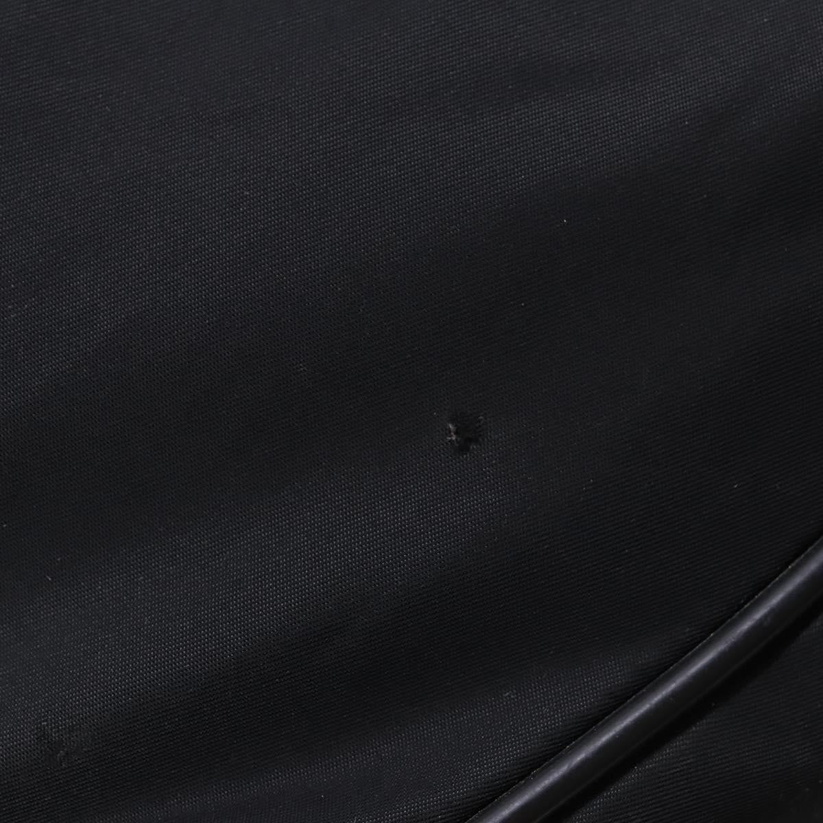 PRADA Boston Bag Nylon 2way Black Silver Auth 143770