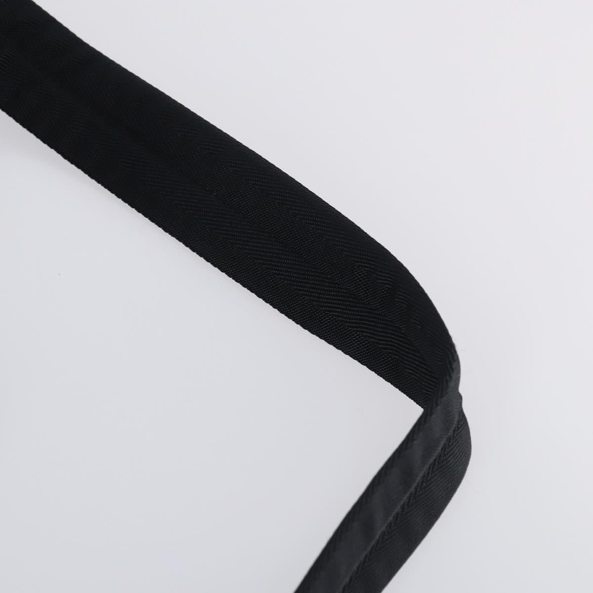 PRADA Boston Bag Nylon 2way Black Silver Auth 143770