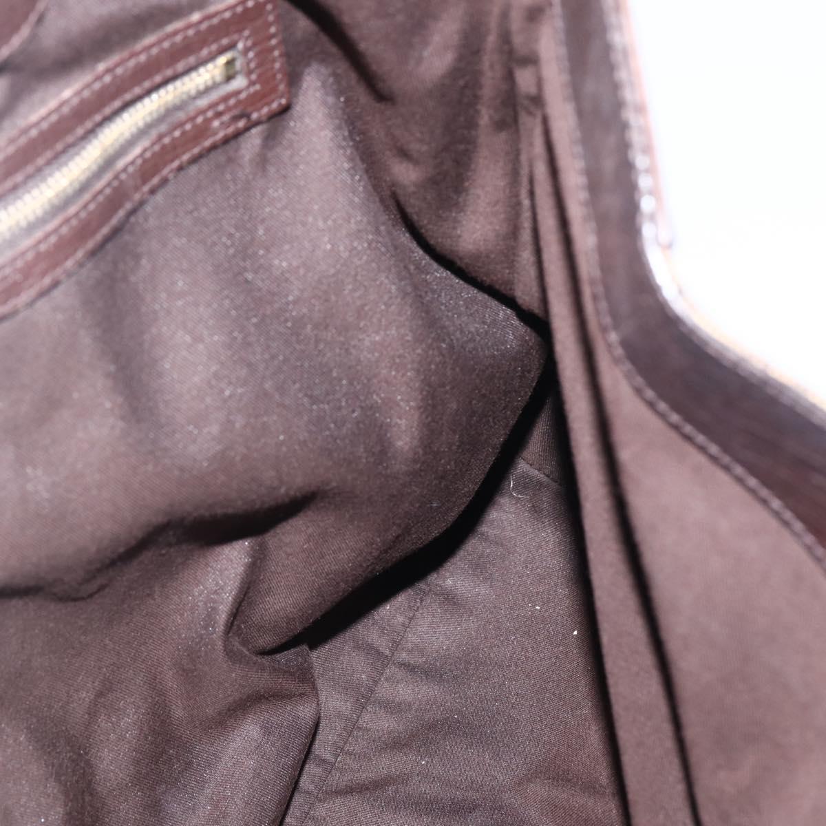 GUCCI GG Canvas Web Sherry Line Horsebit Bag Beige Gold 137386 Auth 143773