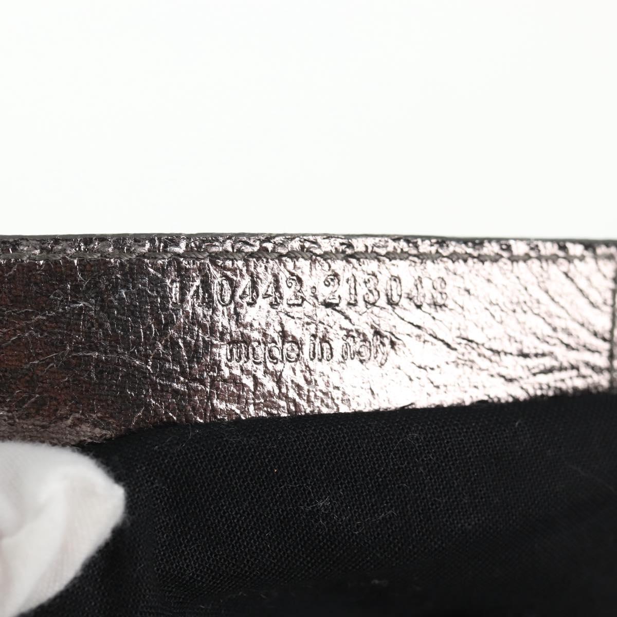 BALENCIAGA The Day Shoulder Bag Leather Silver 140442 Auth 143787V