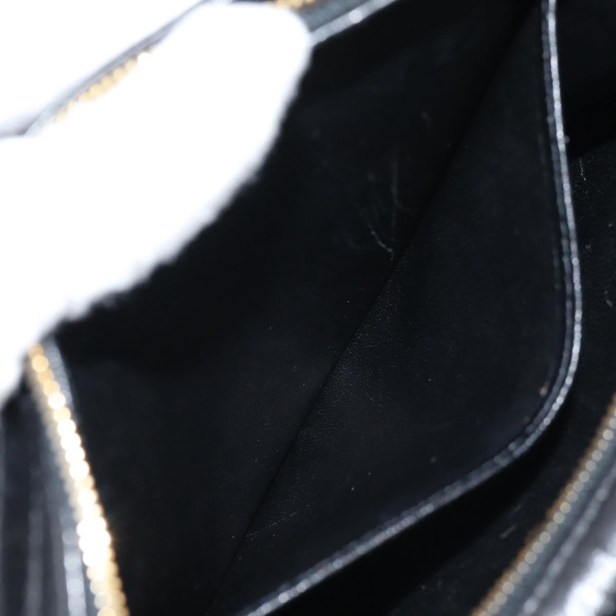 CHANEL Chain Hand Bag Caviar Skin Black Gold CC Auth 143812V