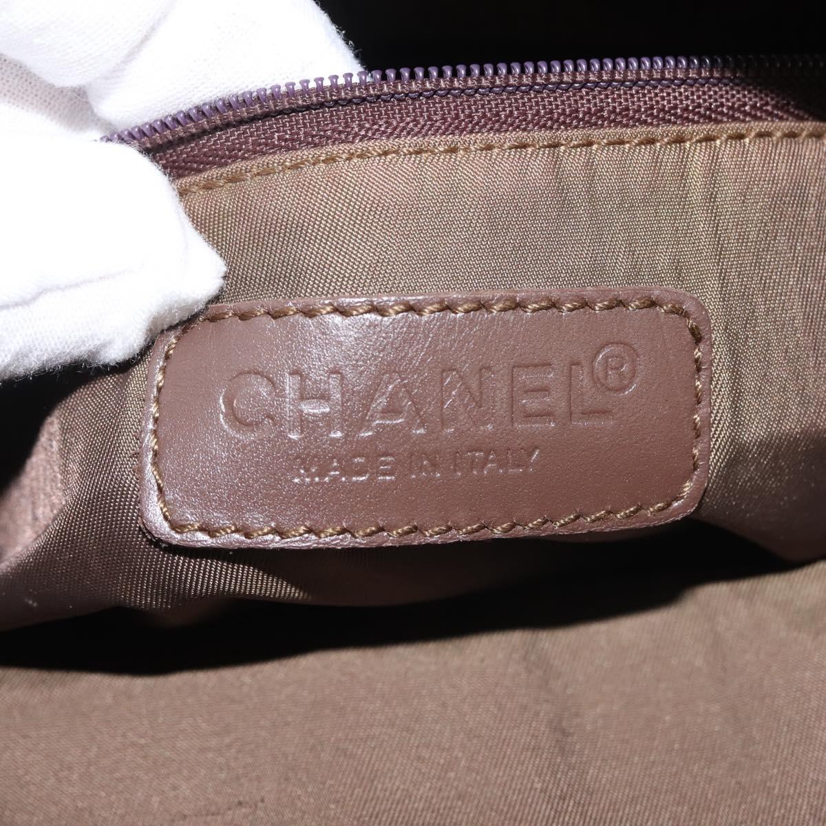 CHANEL New Travel Line Tote Bag Nylon Khaki CC Auth 143817