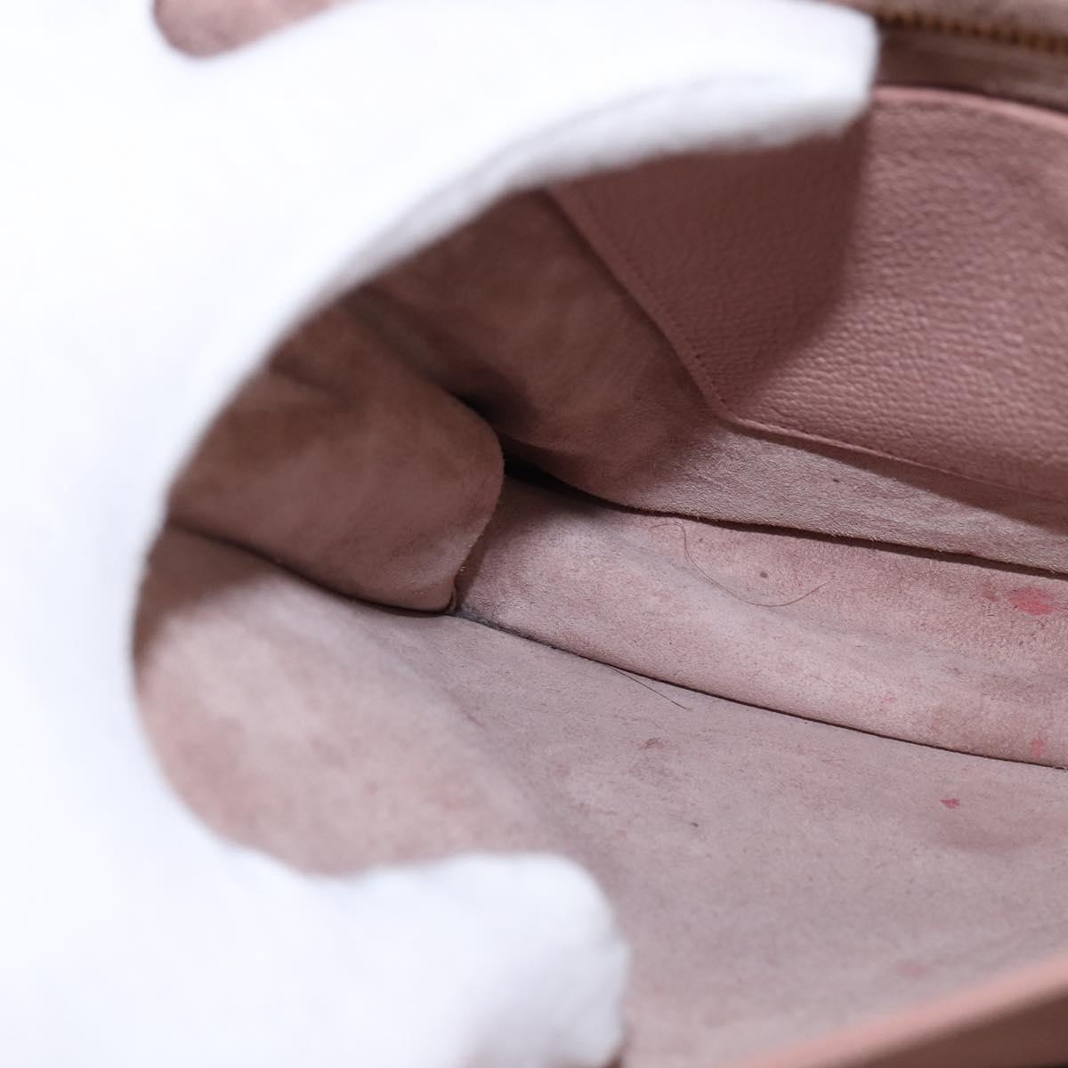 Miu Miu Hand Bag Leather 2way Pink Gold Auth 143829