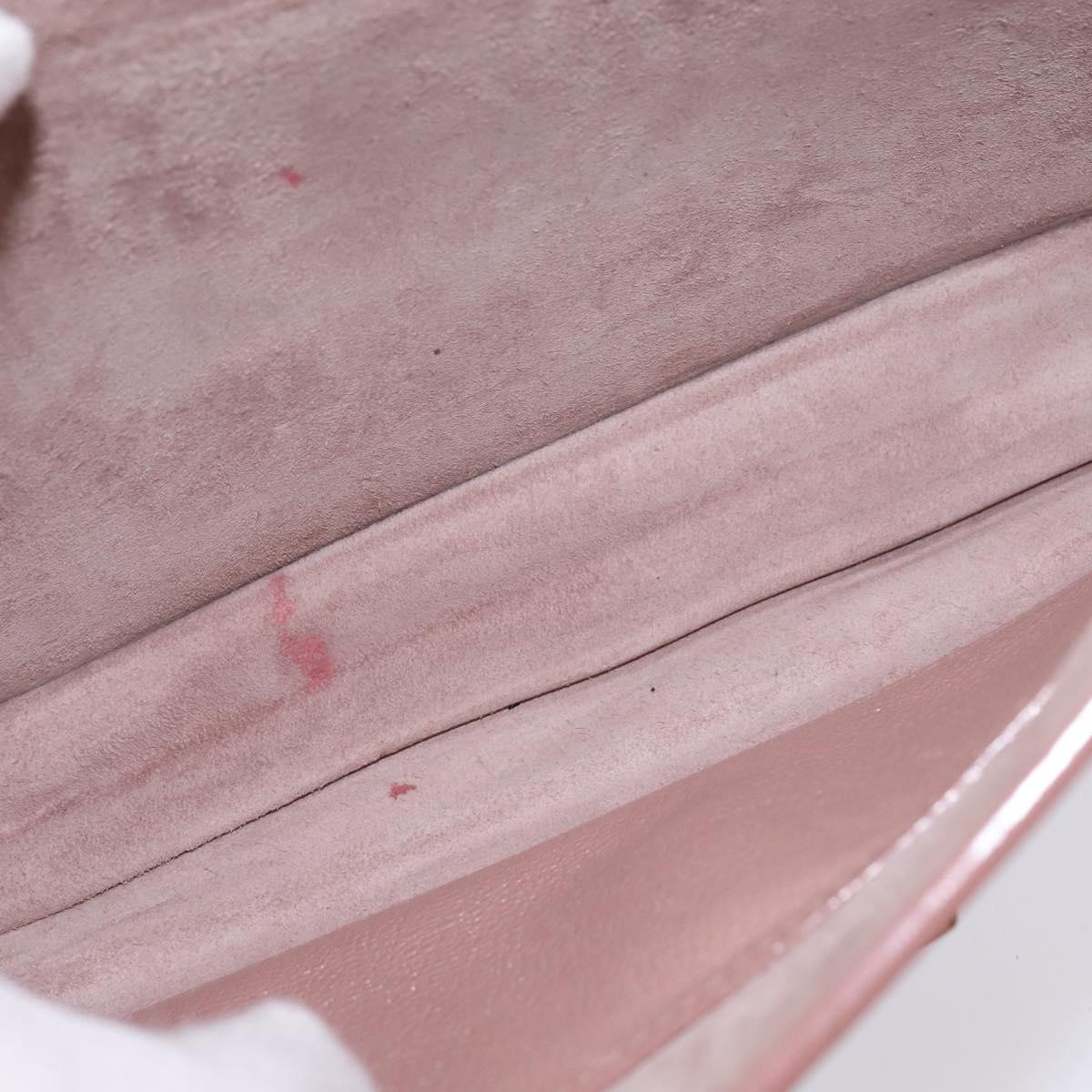 Miu Miu Hand Bag Leather 2way Pink Gold Auth 143829