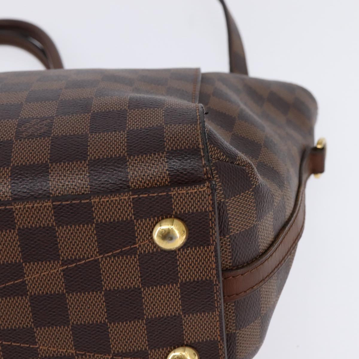LOUIS VUITTON Damier Ebene Greenwich Hand Bag 2way N41337 LV Auth 143834