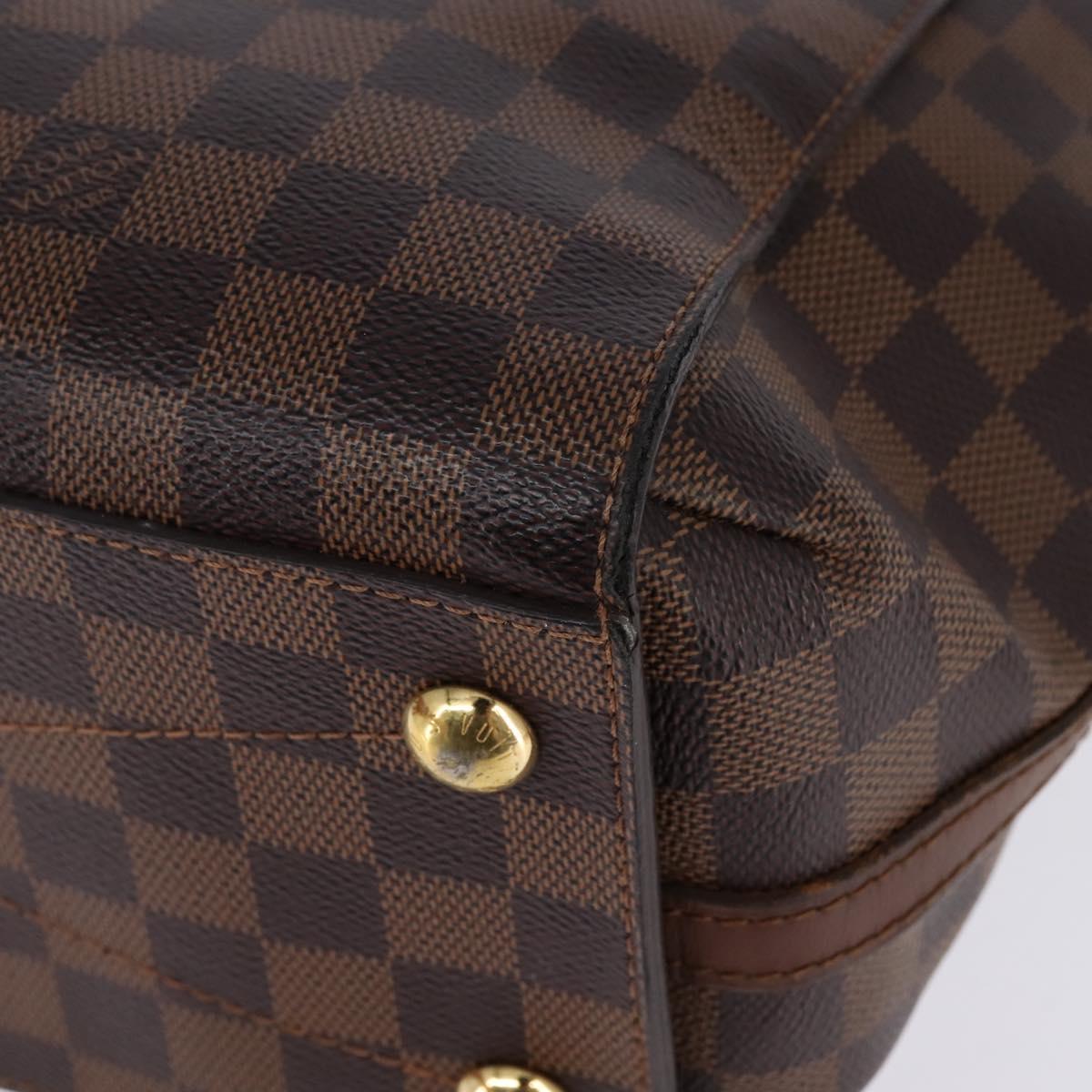 LOUIS VUITTON Damier Ebene Greenwich Hand Bag 2way N41337 LV Auth 143834