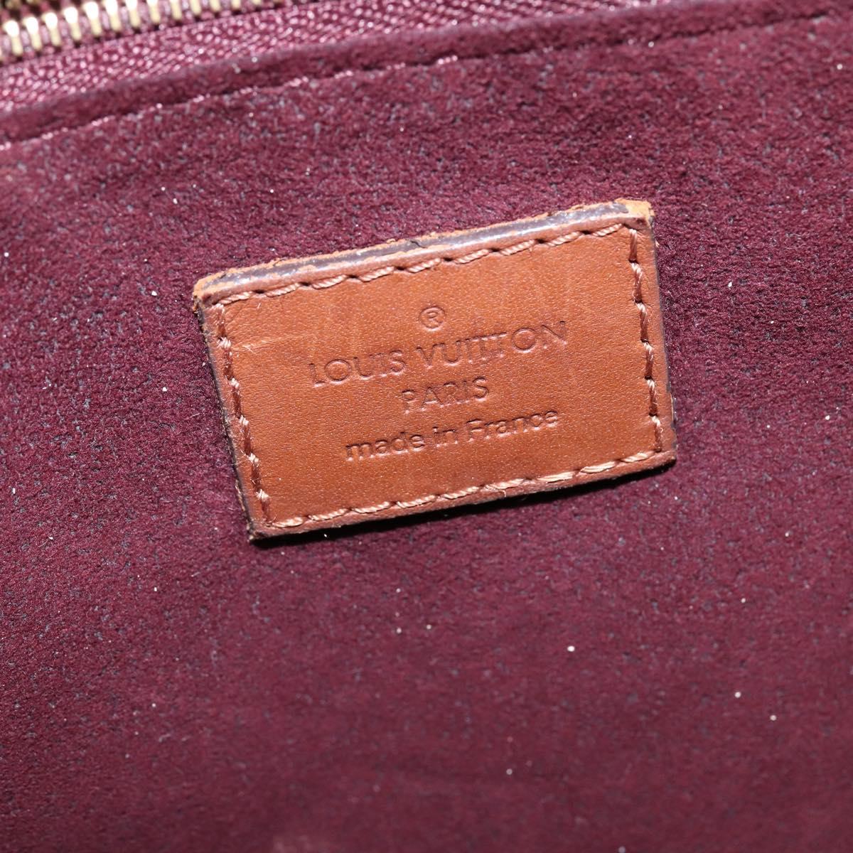 LOUIS VUITTON Damier Ebene Greenwich Hand Bag 2way N41337 LV Auth 143834