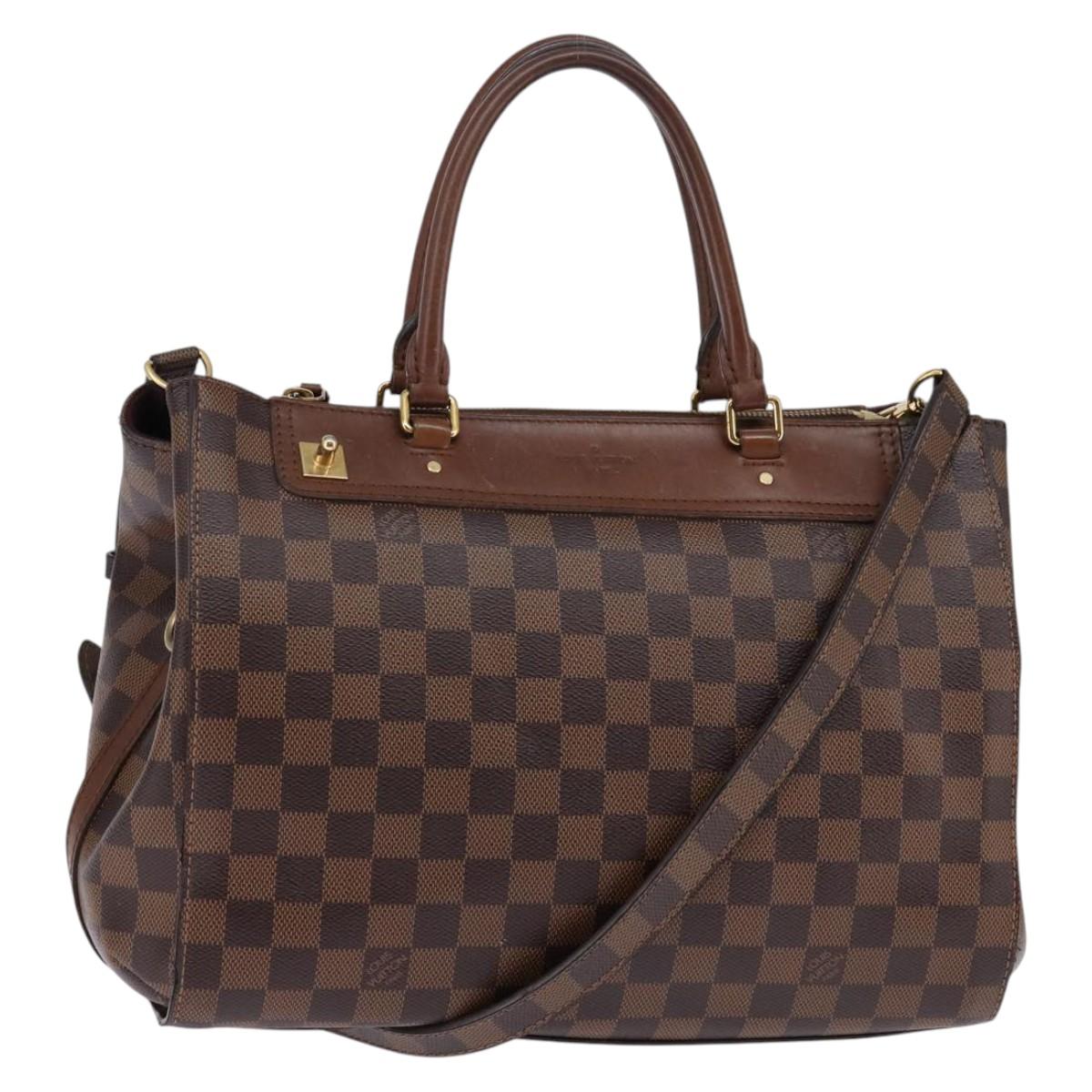 LOUIS VUITTON Damier Ebene Greenwich Hand Bag 2way N41337 LV Auth 143834
