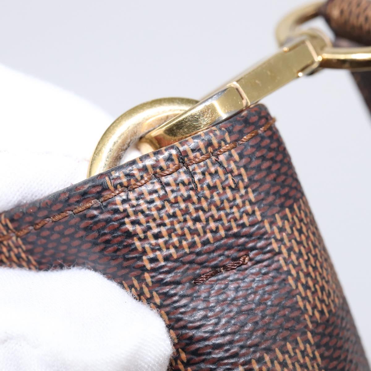 LOUIS VUITTON Damier Ebene Greenwich Hand Bag 2way N41337 LV Auth 143834