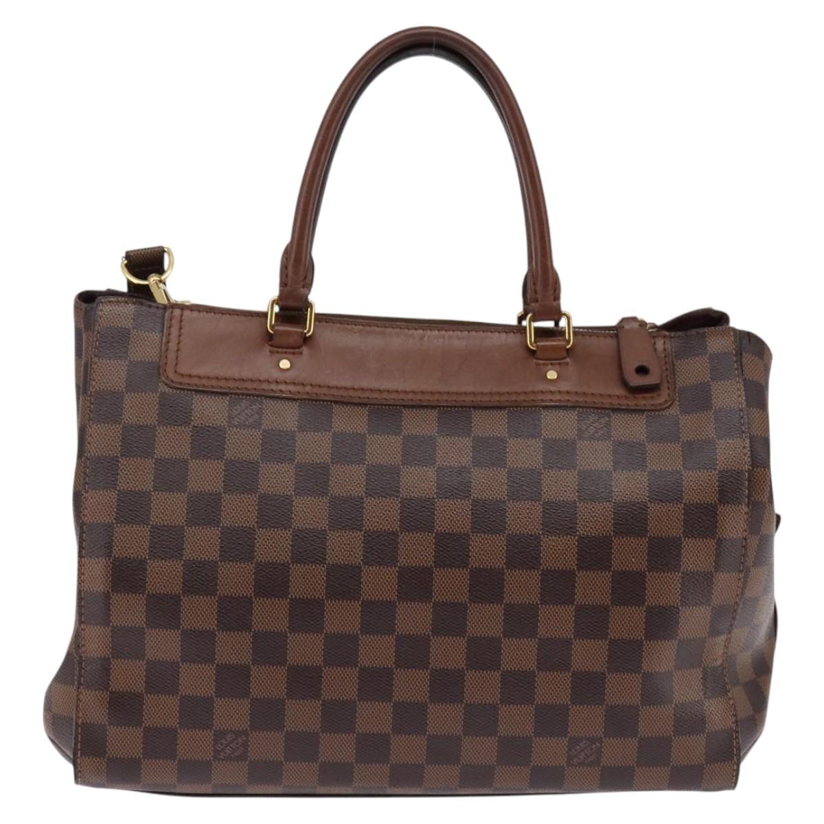 LOUIS VUITTON Damier Ebene Greenwich Hand Bag 2way N41337 LV Auth 143834