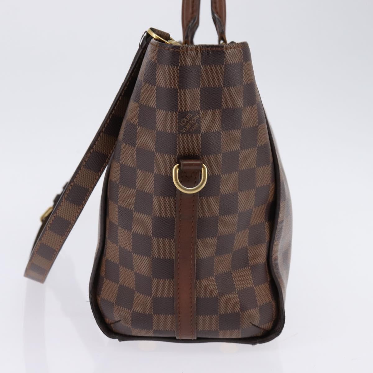 LOUIS VUITTON Damier Ebene Greenwich Hand Bag 2way N41337 LV Auth 143834
