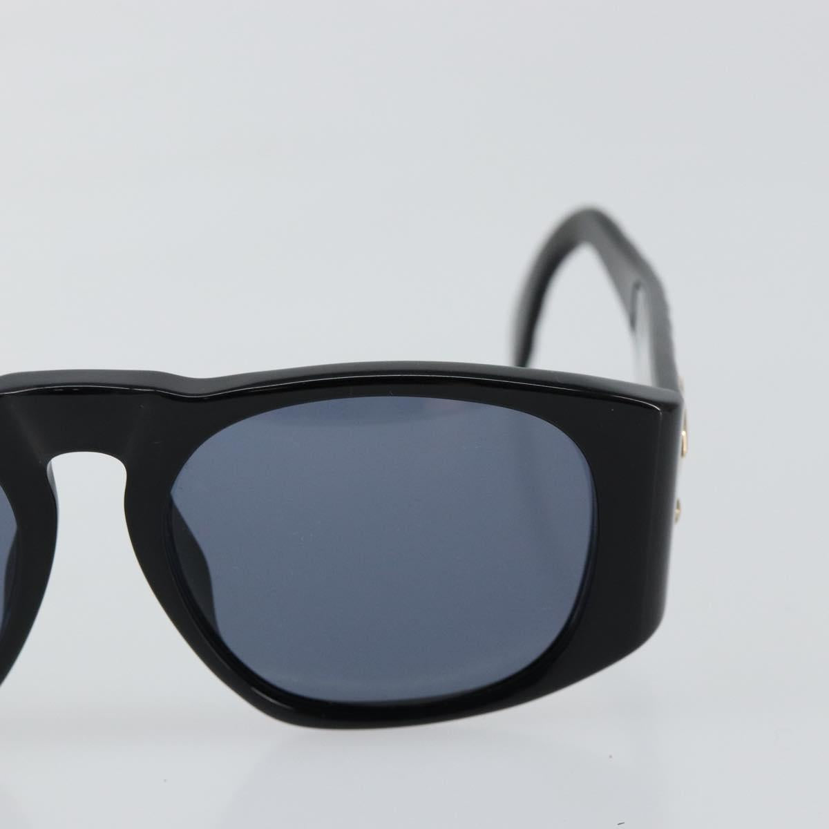 CHANEL COCO Mark Matelasse Sunglasses plastic Black CC Auth 143838