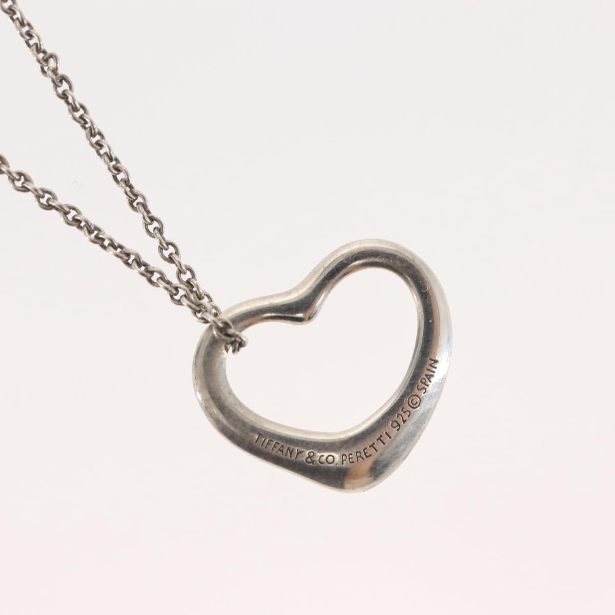 TIFFANY&Co. Open Heart Necklace Ag925 Silver Auth 143861