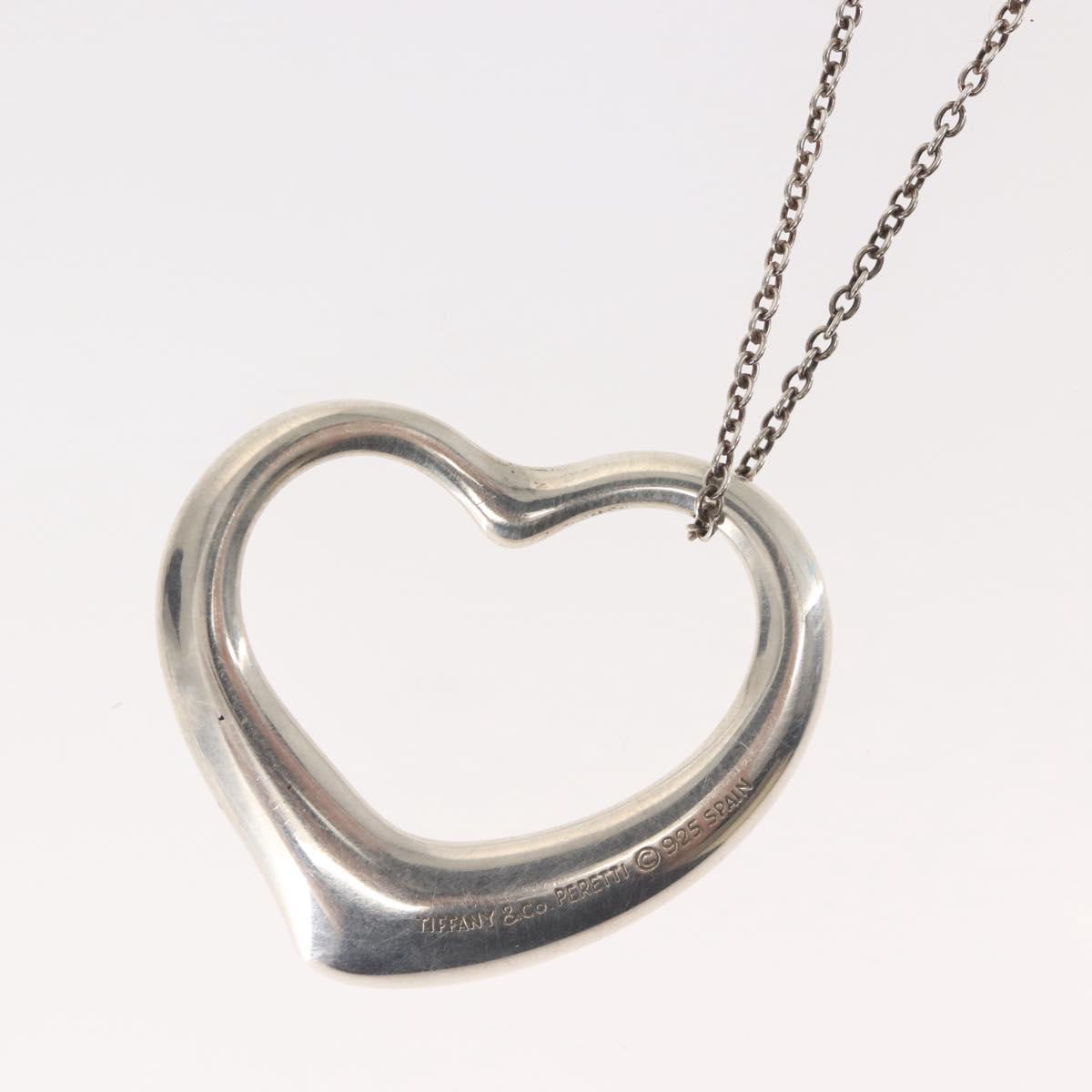 TIFFANY&Co. Open Heart Necklace Ag925 Silver Auth 143864