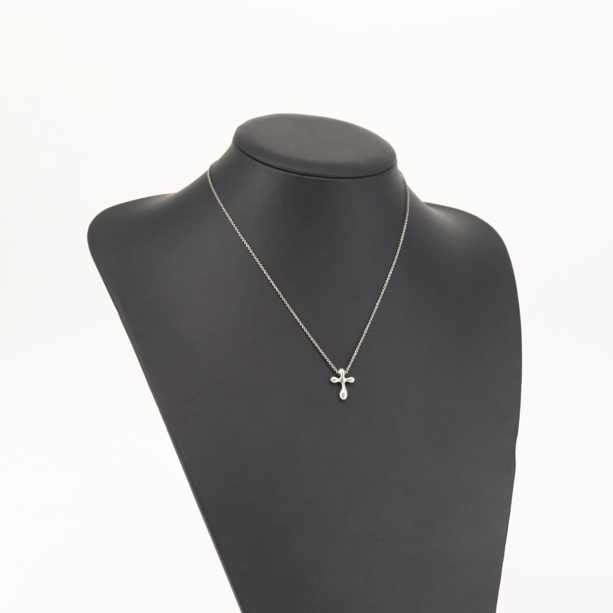 TIFFANY&Co. Cross Necklace Ag925 Silver Auth 143868