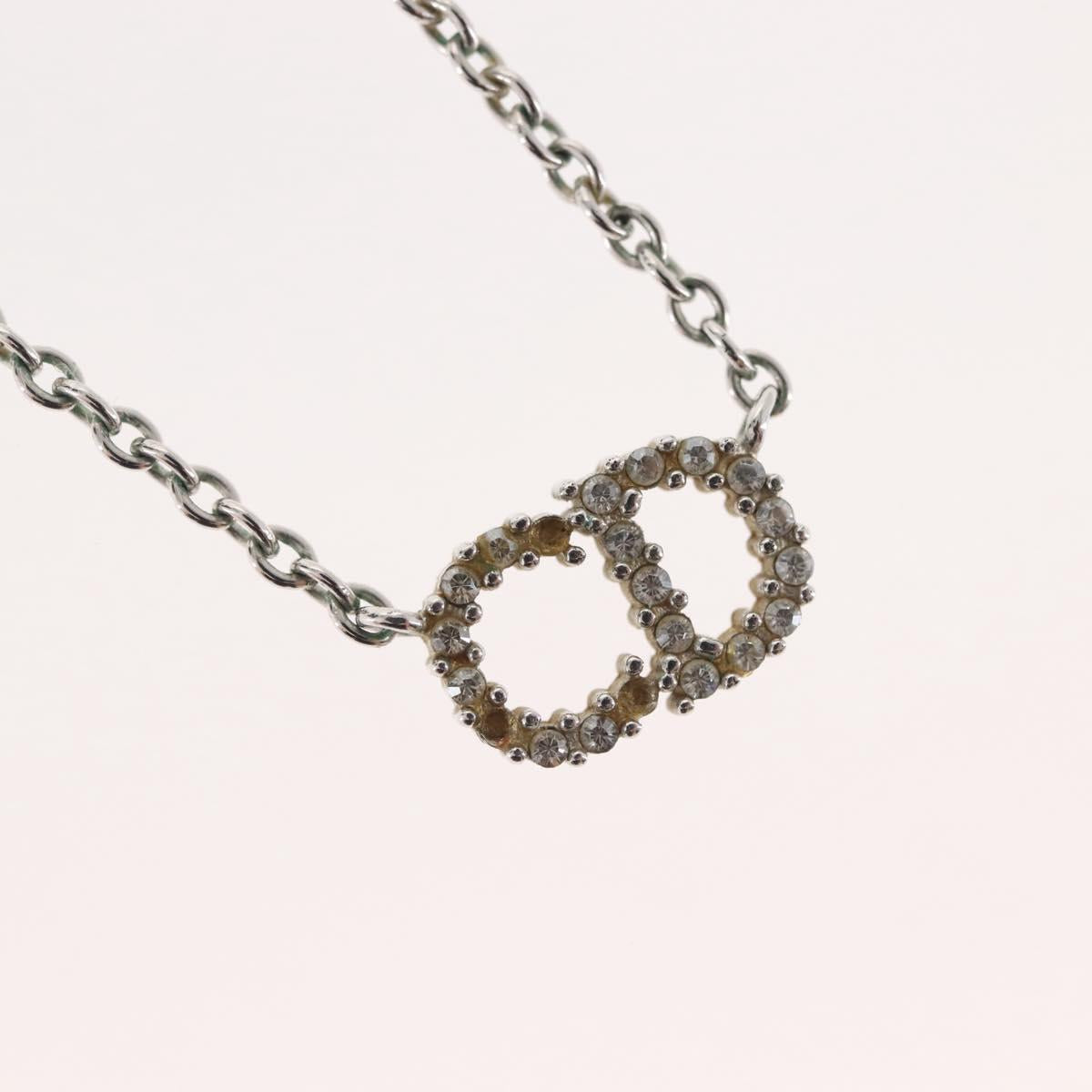Christian Dior Necklace metal Silver Auth 143869