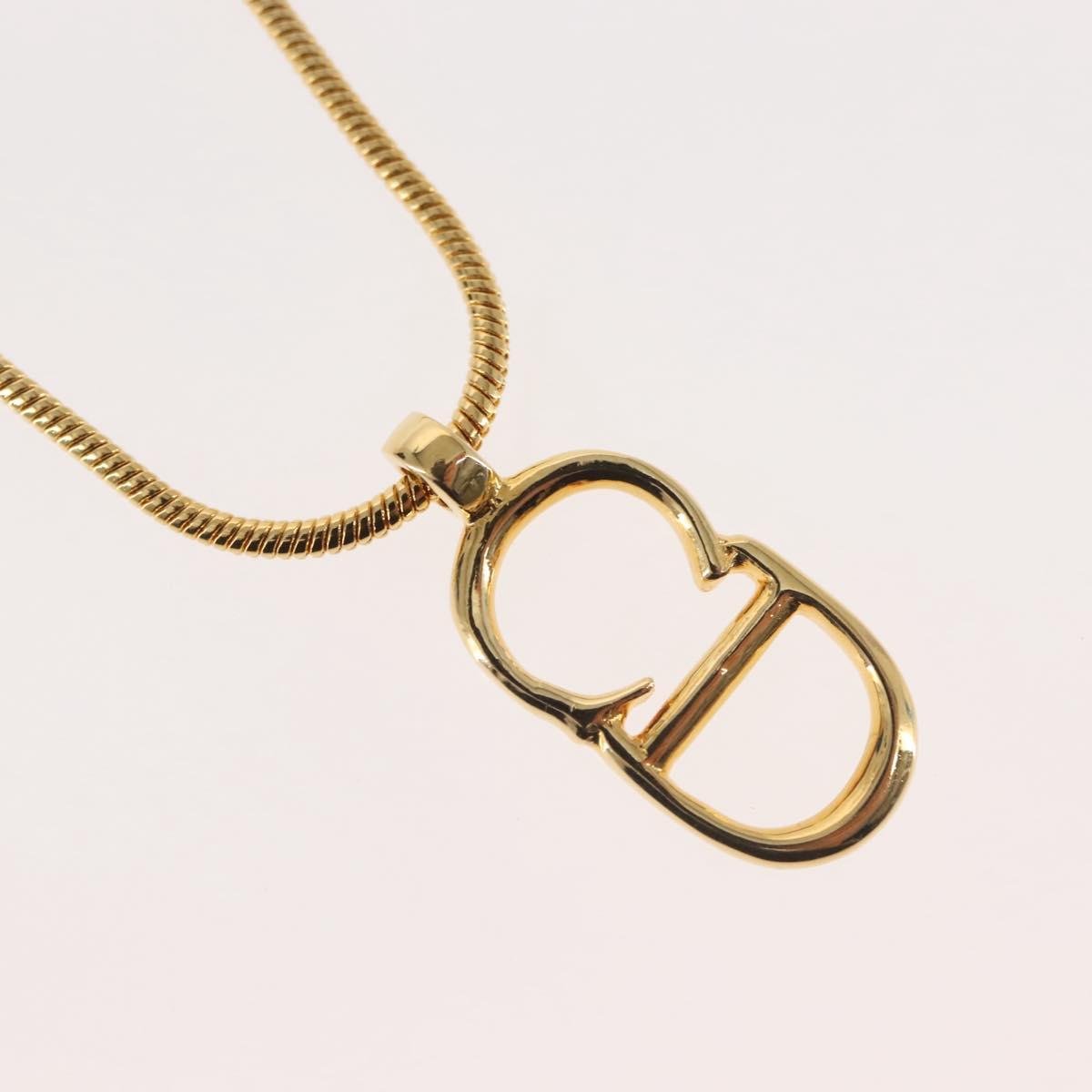 Christian Dior Necklace metal Gold Auth 143870