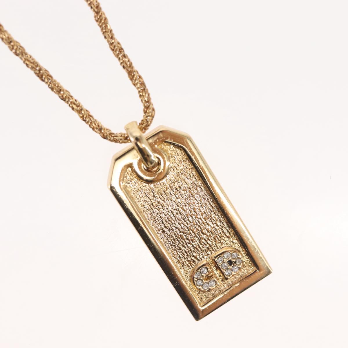 Christian Dior Necklace metal Gold Auth 143871