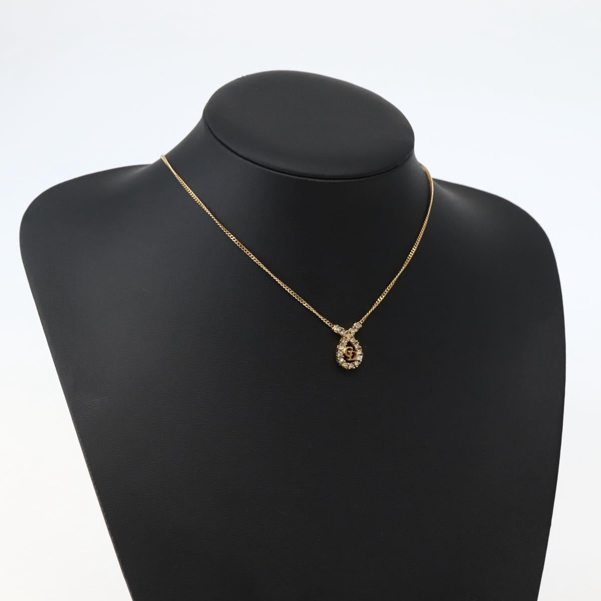 Christian Dior Necklace metal Gold Auth 143872