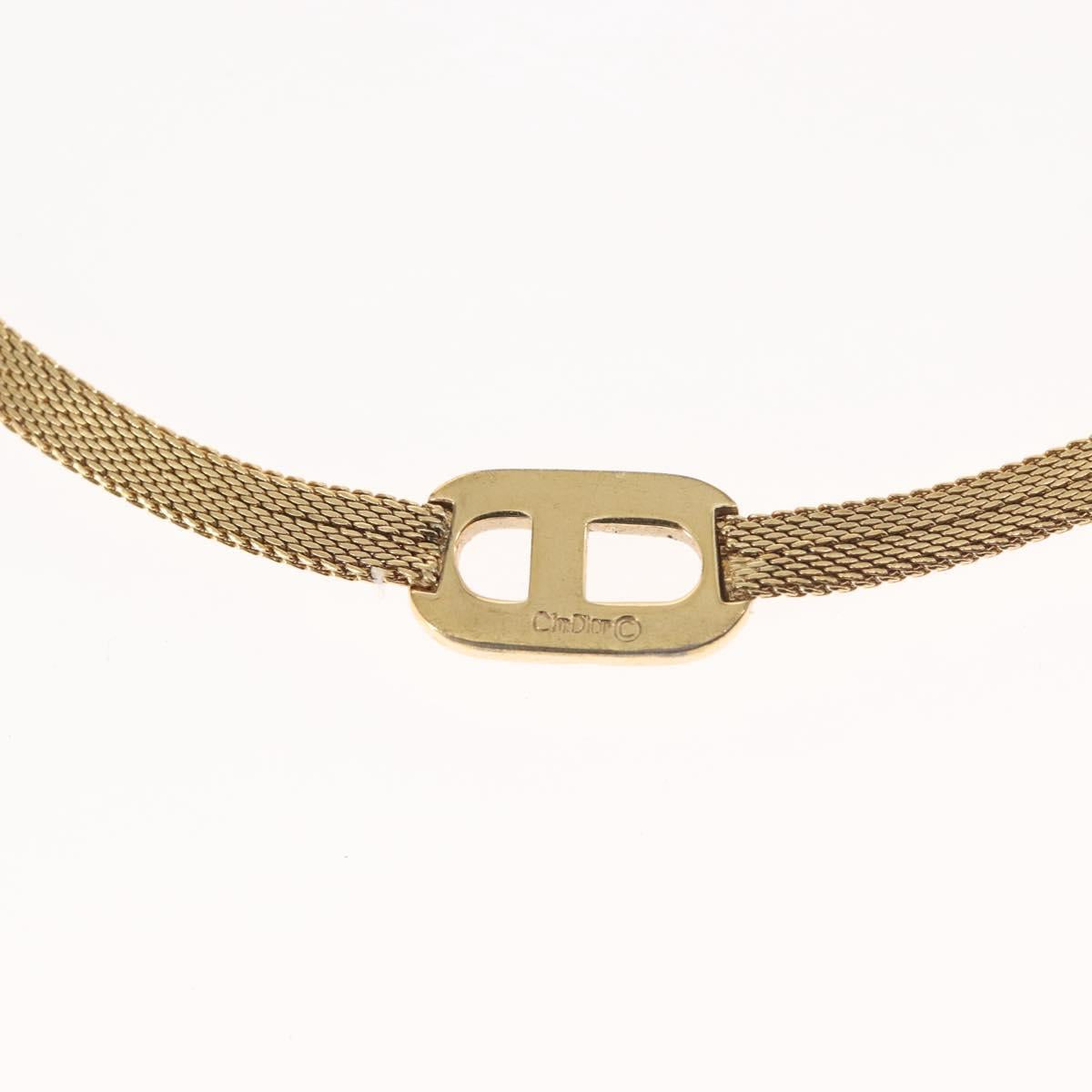 Christian Dior Choker metal Gold Auth 143873