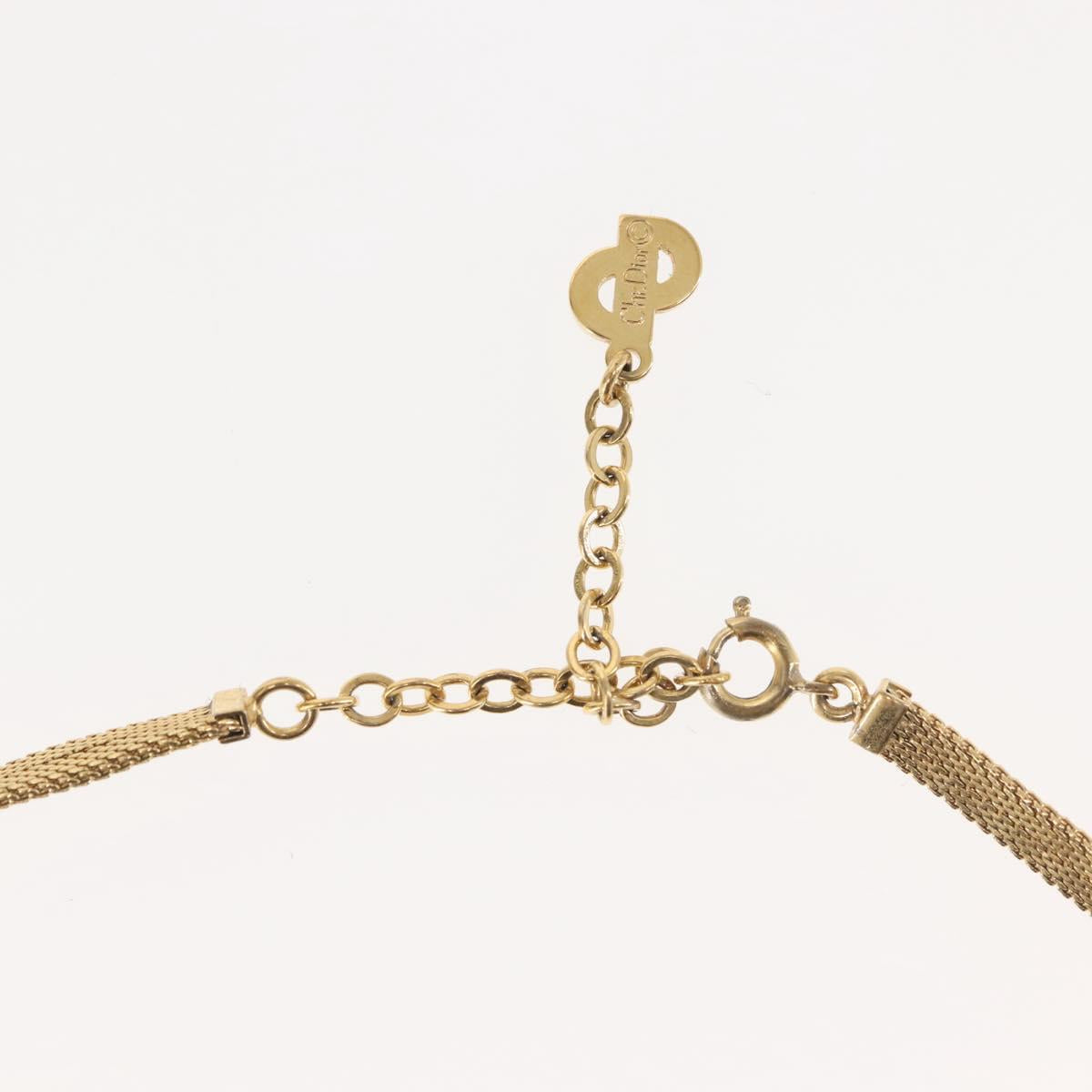 Christian Dior Choker metal Gold Auth 143873