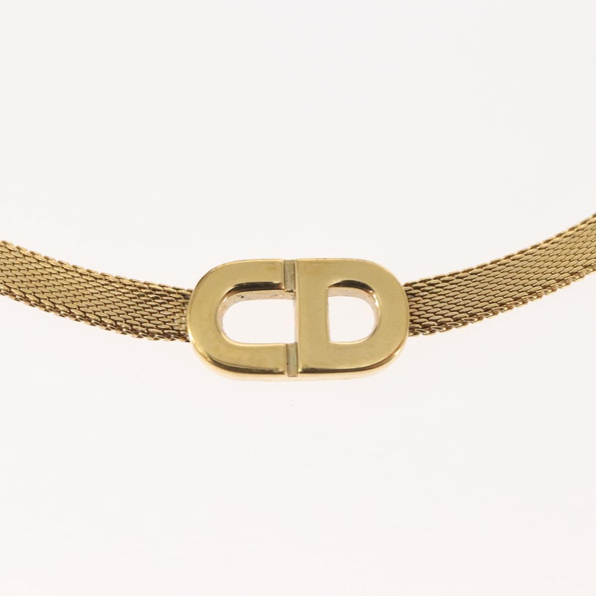 Christian Dior Choker metal Gold Auth 143873
