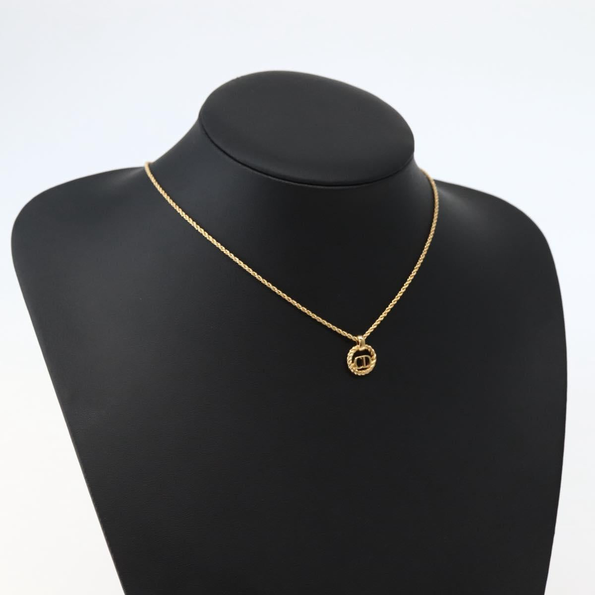 Christian Dior Necklace metal Gold Auth 143874